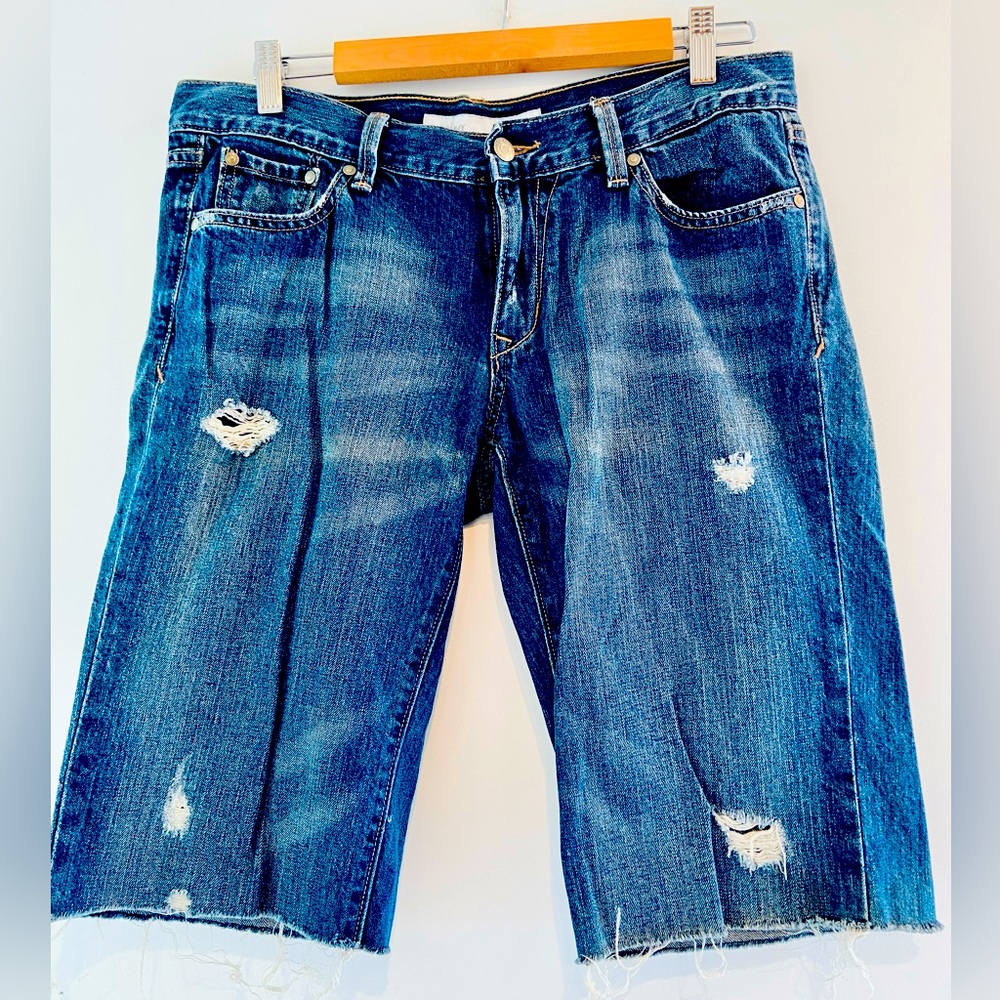 Distressed Denim Shorts